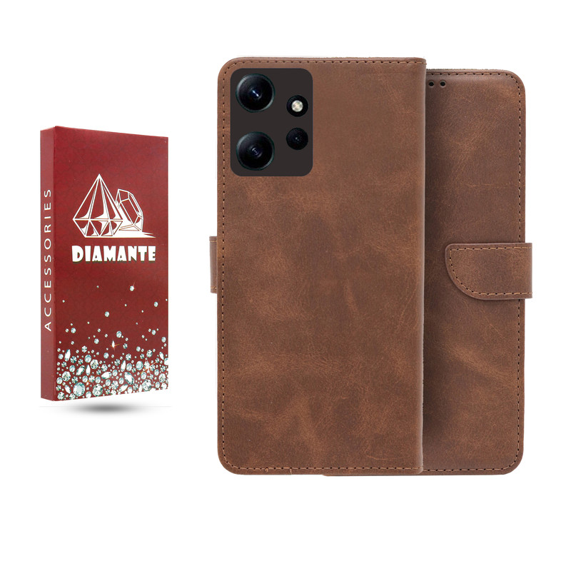 کیف کلاسوری دیامانته مدل چرم مناسب برای گوشی موبایل شیائومی Redmi Note 12 4G
