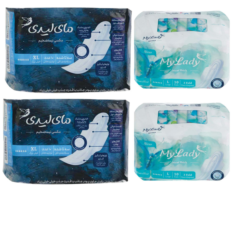 نوار بهداشتی مای لیدی مدل -2-2 maxi مجموعه 4 عددی