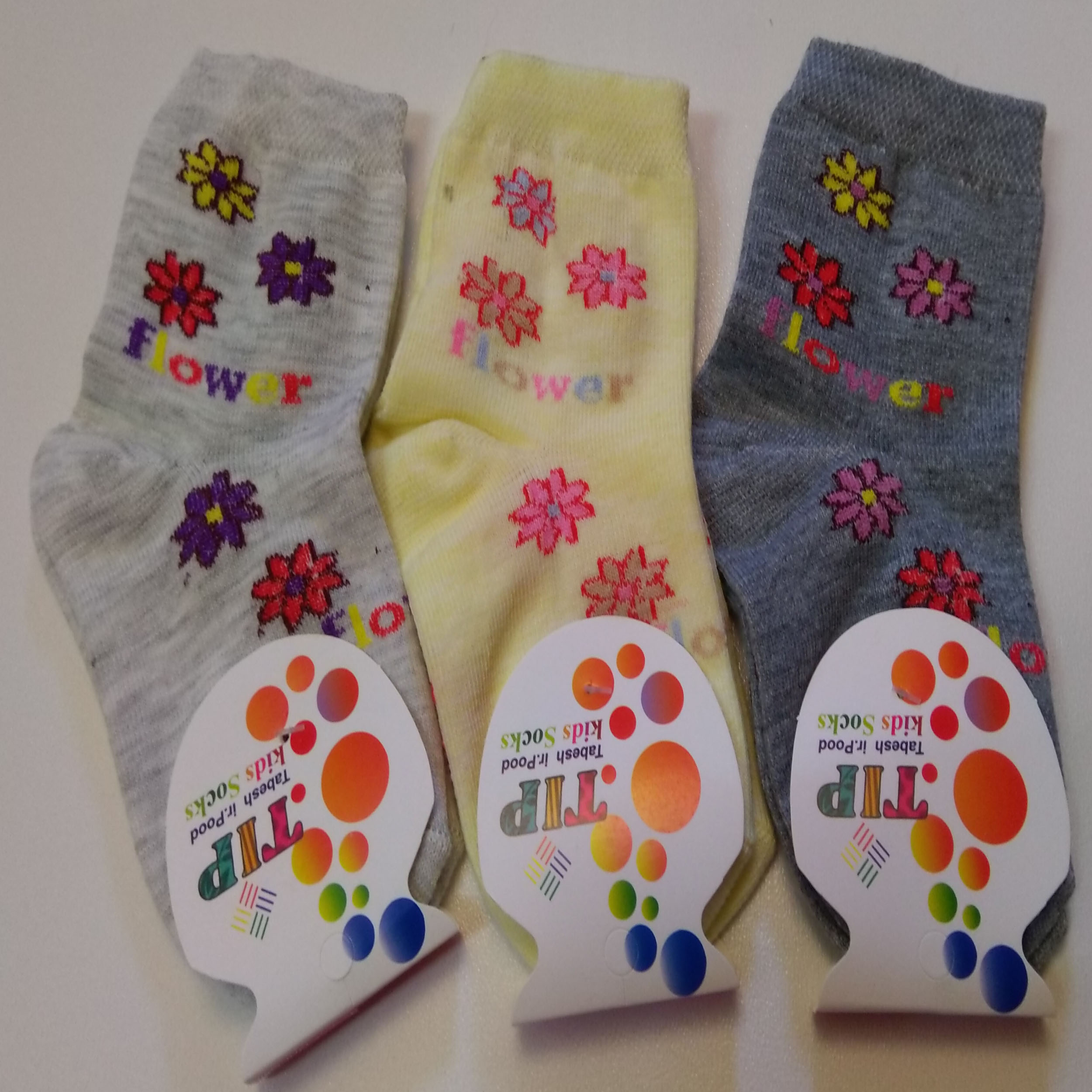 جوراب دخترانه تابش ایران پود مدل کد 0044 مجموعه 3 عددی