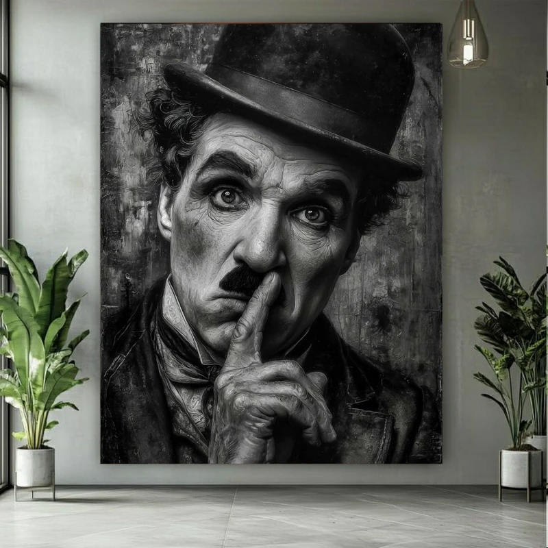 پوستر طرح سلبریتی مدل چارلی چاپلین کد BK24480