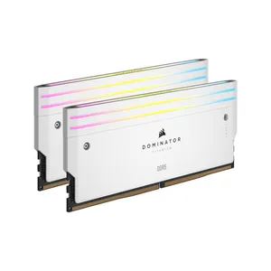 رم دسکتاپ DDR5 دوکاناله 6000 مگاهرتز CL30 کورسیر مدل DOMINATOR TITANIUM WHITE ظرفیت 32 گیگابایت