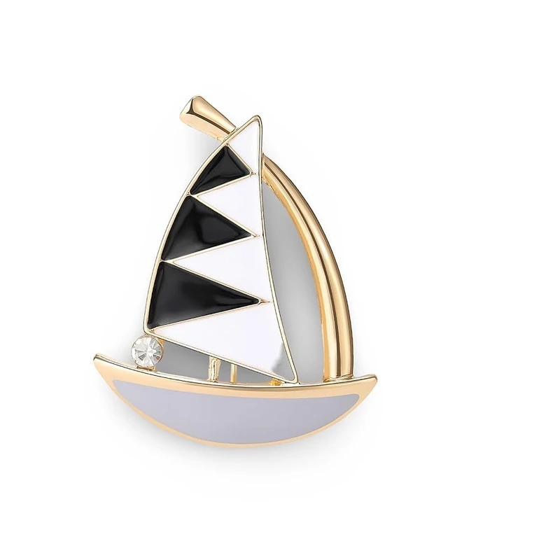 گل سینه زنانه مدل قایق بادبانی کد ngr433 