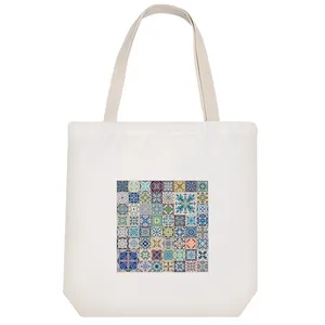 ساک خرید پارچه ای خندالو طرح کاشی مدل توت بگ کد 51