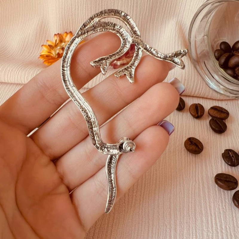 پیرسینگ گوش مدل  ایرکاف اِلف طرح مار