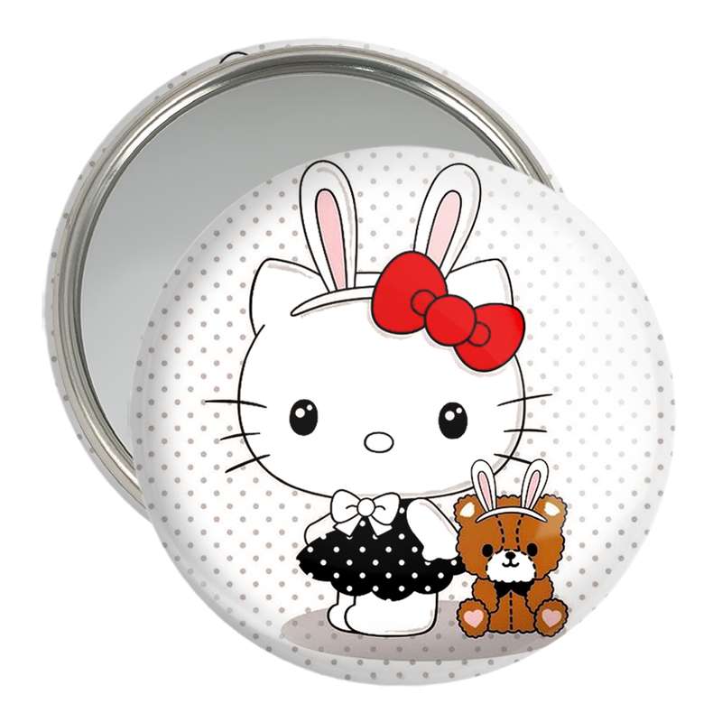 آینه جیبی خندالو مدل هلو کیتی Hello Kitty  کد 2485