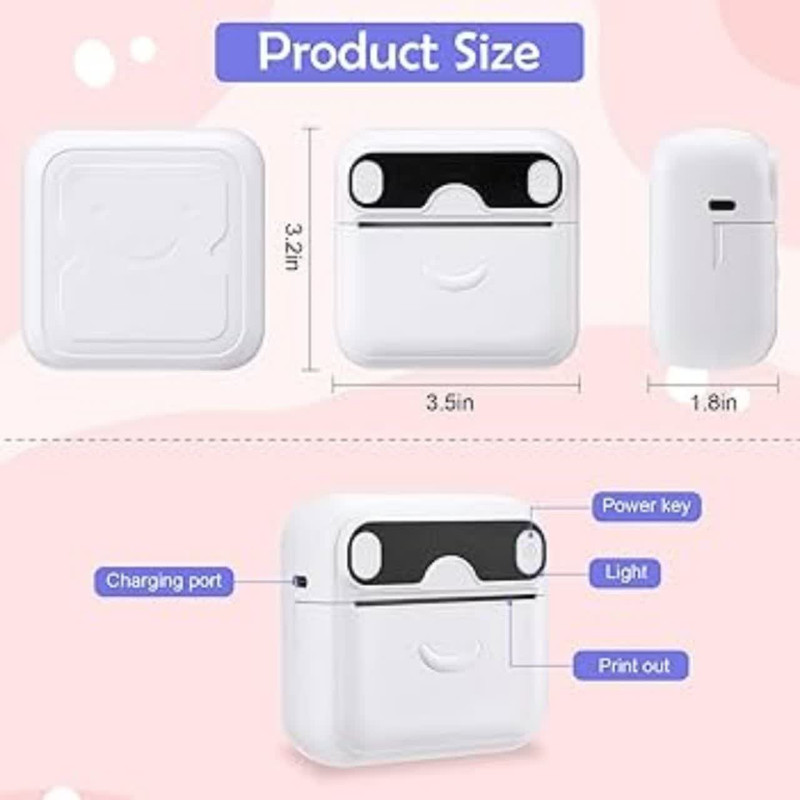 پرینتر لیبل زن ناب سل مدل پرتابل حرارتی شارژی کد NAAB-BL001