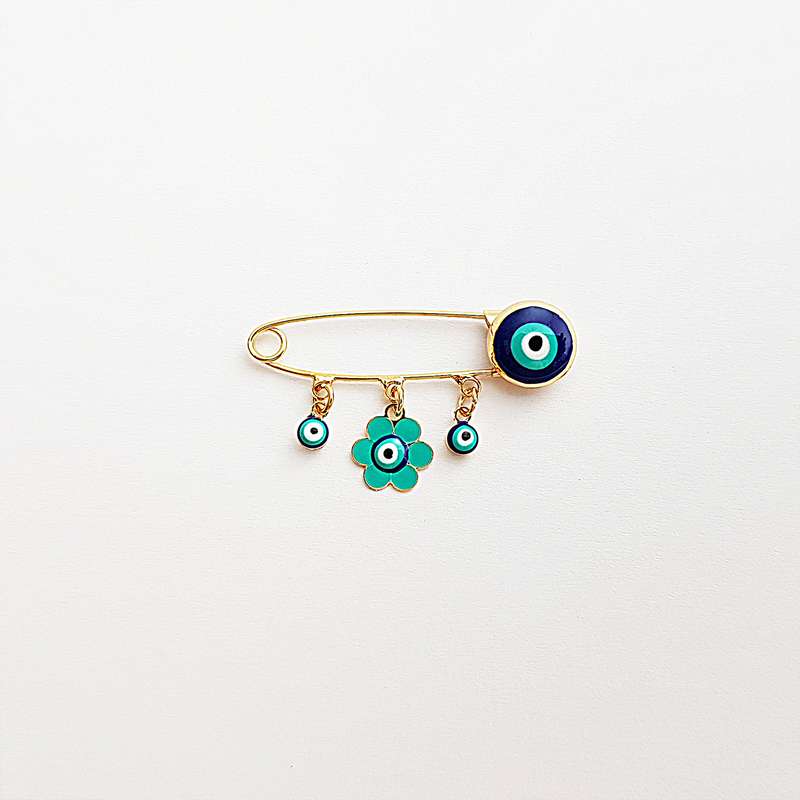 سنجاق سینه دخترانه مدل چشم نظر