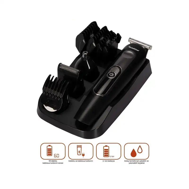 ماشین اصلاح موی سر و صورت گلد استار مدل GS-7004