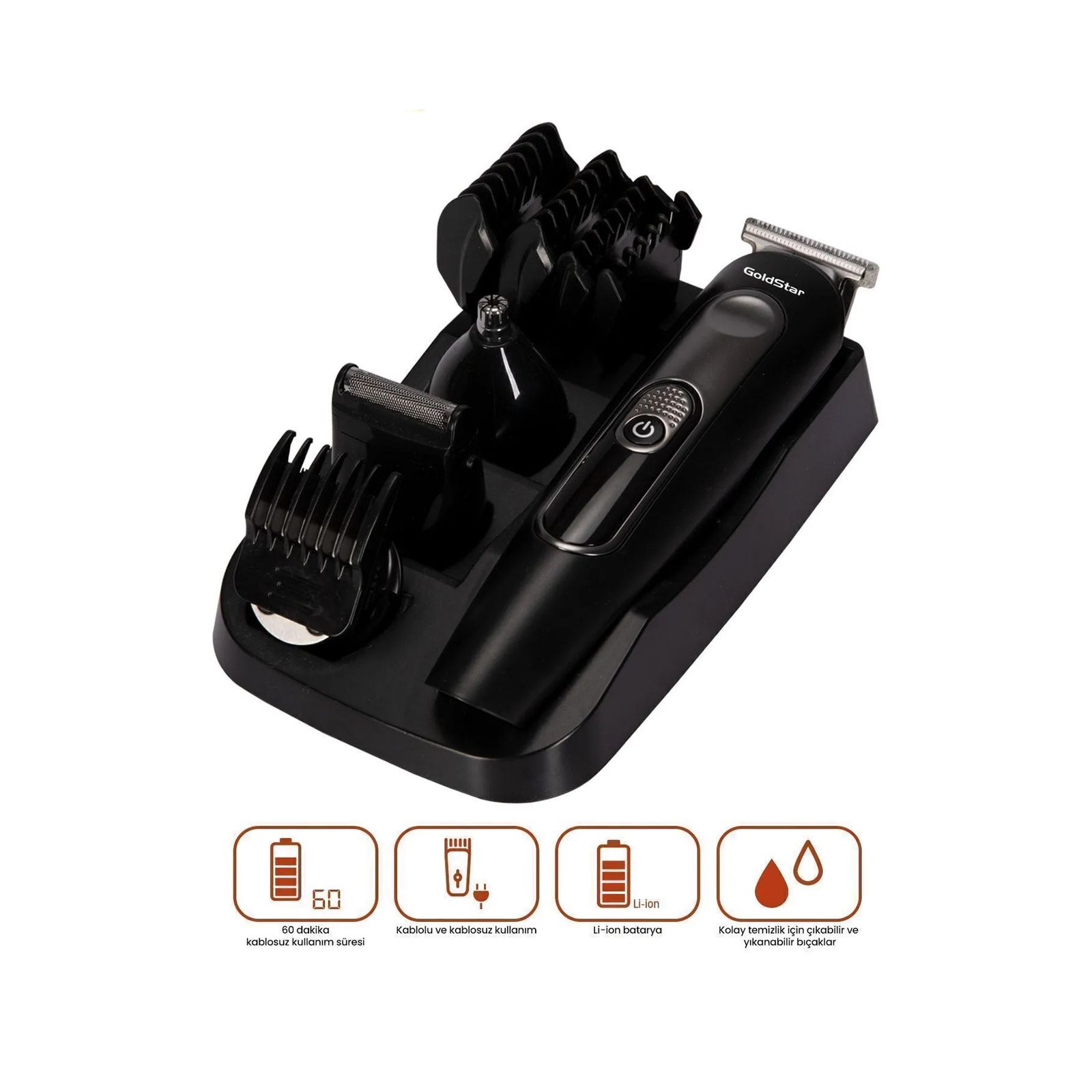 ماشین اصلاح موی سر و صورت گلد استار مدل GS-7004 -  - 3