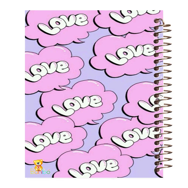 دفتر زبان 100 برگ بانیبو مدل love کد 129