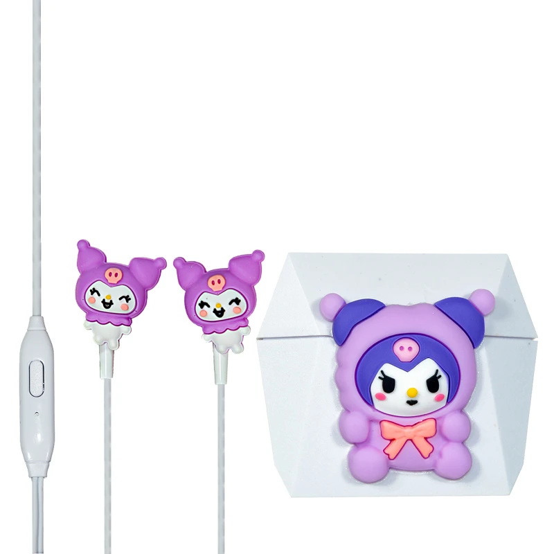 هندزفری مدل عروسکی فانتزی کرومی کد QL-517 به همراه کیس