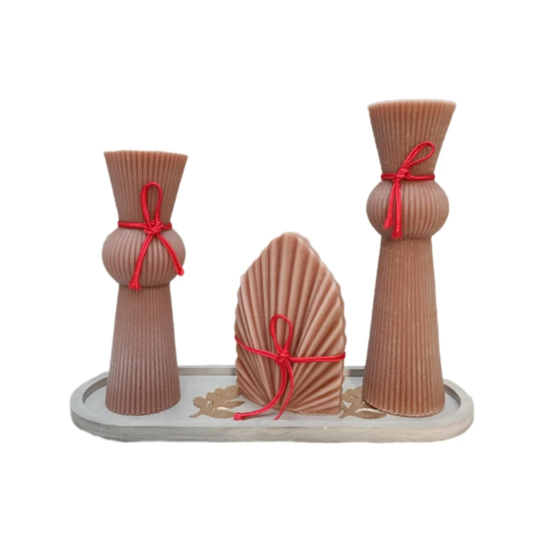 شمع مدل استوانه هینا بسته 4 عددی 