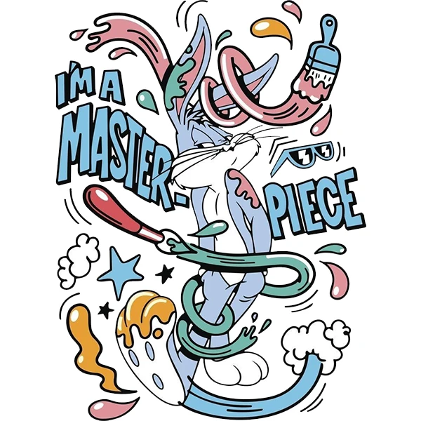 استیکر پارچه و لباس پاد آفرین طرح خرگوشی کد 2810