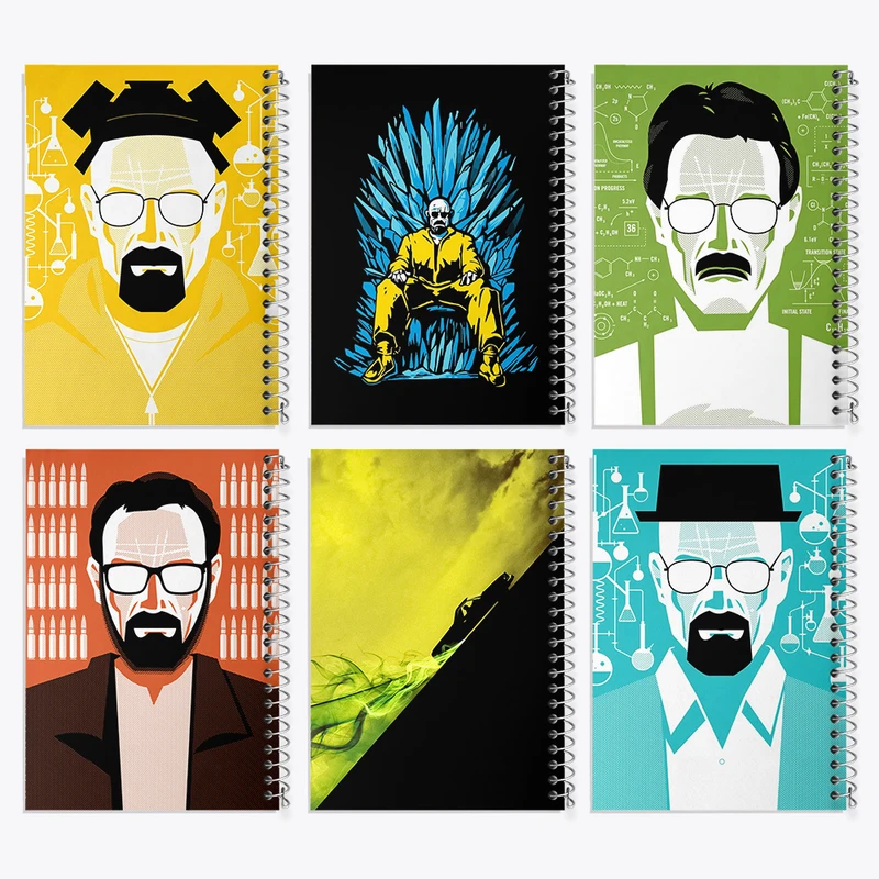 دفتر مشق 50 برگ خندالو طرح بریکینگ بد (Breaking Bad) کد 551 مجموعه 6 عددی