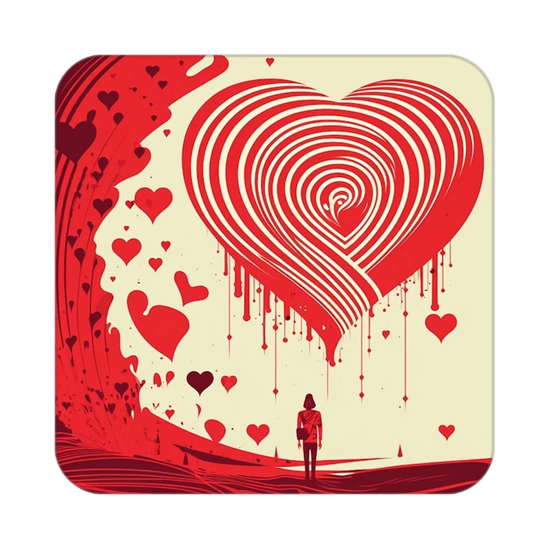 زیر لیوانی کاکتی مدل عاشقانه کد mp10390