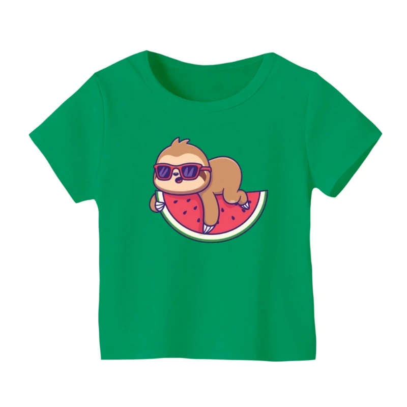 تی شرت آستین کوتاه بچگانه مدل خرس و هندوانه یلدایی