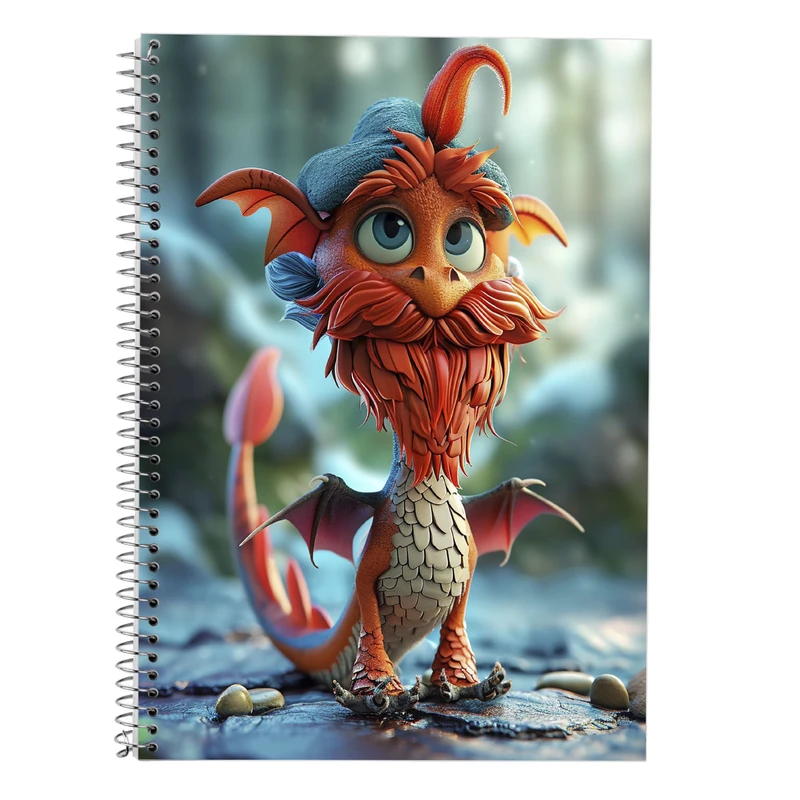 دفتر زبان 50 برگ مدوپد مدل سه خط طرح جوجه کد DF14689