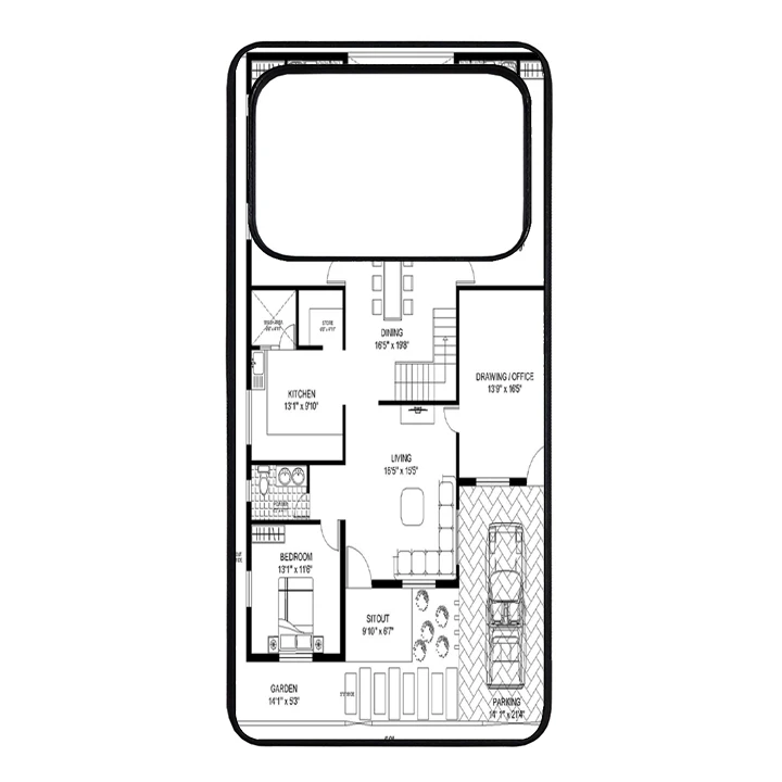 کاور طرح نقشه ساختمان مناسب برای گوشی موبایل شیائومی mi 11 ultra