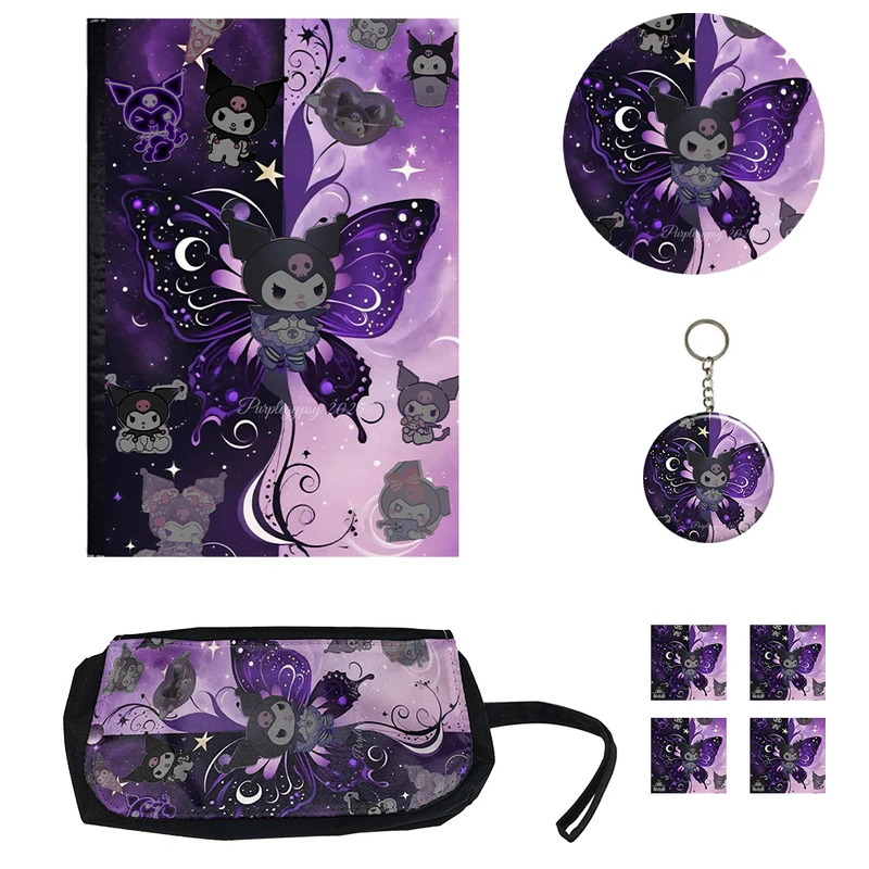 بسته لوازم تحریر مدل کلاسور طرح کرومی کد Kurumi مجموعه 8 عددی