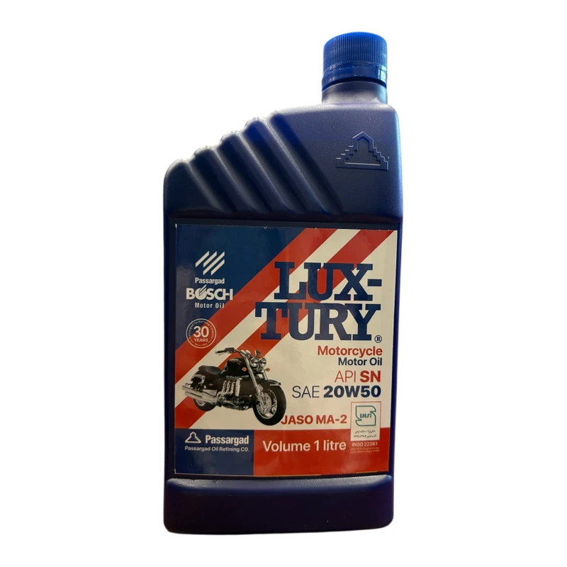 روغن موتور سیکلت تمام سنتتیک بوش مدل SN 20W-50 حجم 1 لیتر