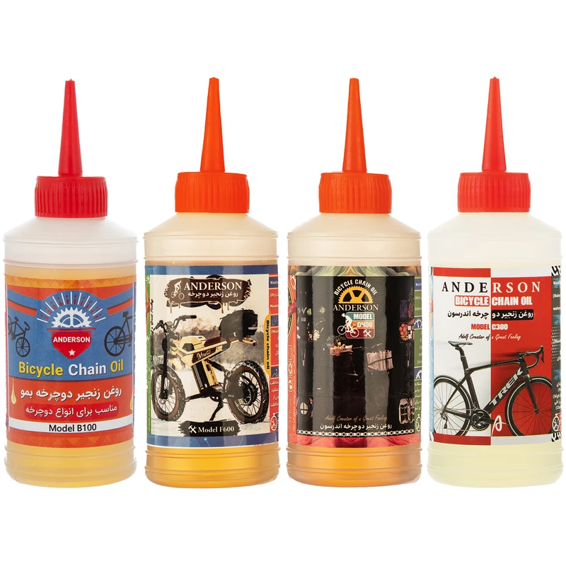 روغن زنجیر دوچرخه اندرسون مدل CDFB حجم 80 میلی لیتر بسته 4 عددی