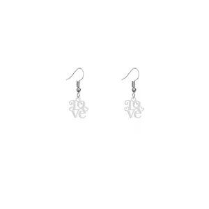 گوشواره زنانه هایکا طرح قلب و Love مدل ha-363