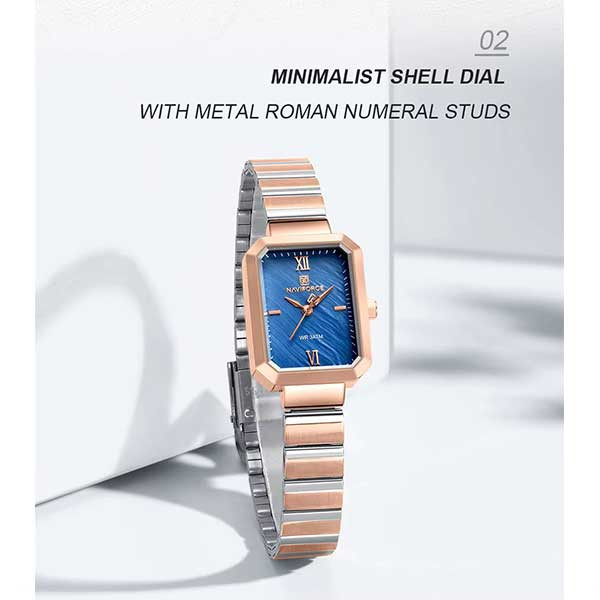 ساعت مچی عقربه‌ای کوارتز زنانه نیوی فورس مدل NF5050RGBE