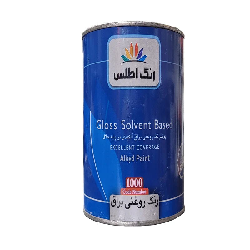 رنگ روغنی قهوه ای روشن اطلس کد 136 وزن 880 گرم