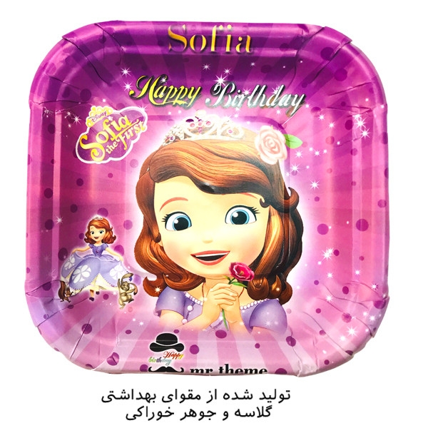 پیش دستی و لیوان یکبار مصرف مستر تم مدل سوفیا پلاس بسته 20 عددی