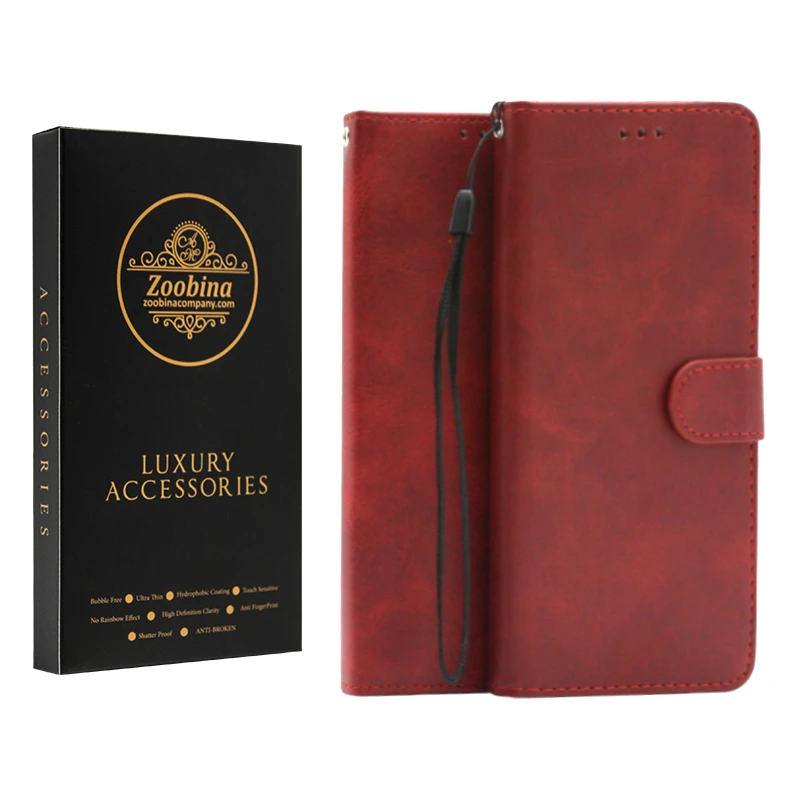 کیف کلاسوری زوبینا مدل Volen مناسب برای گوشی موبایل شیائومی Redmi Note 12 4G به همراه بند آویز