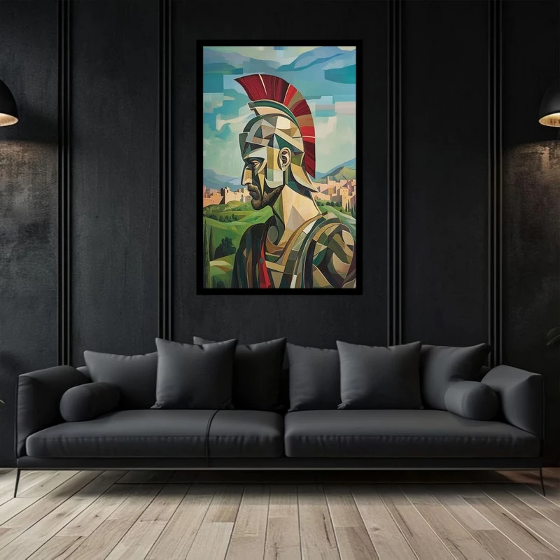 تابلو بکلیت طرح نقاشی و هنر دیجیتال گلادیاتور  و سرباز رومی مدل B-bu2839