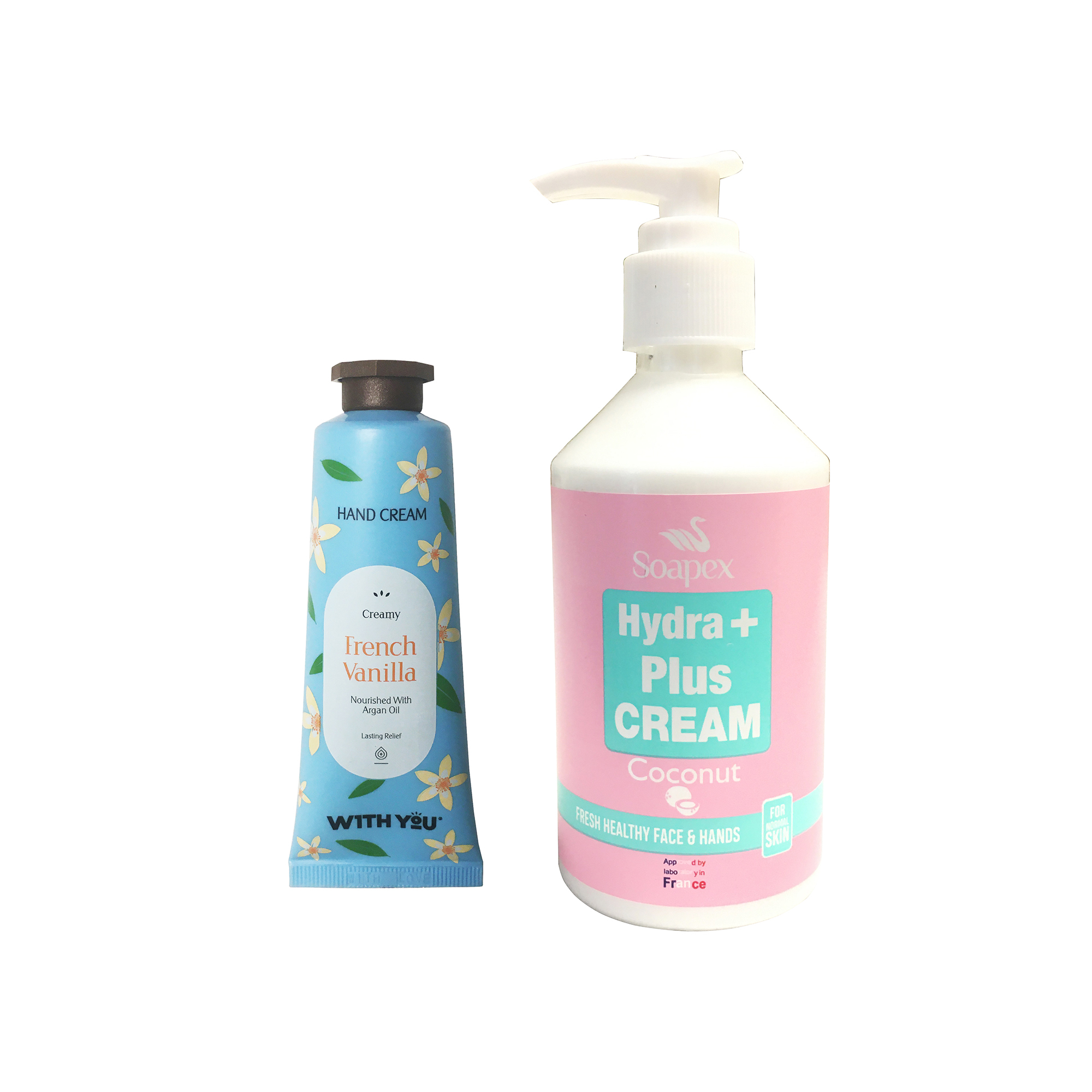 کرم آبرسان و مرطوب کننده سوپکس مدل Coconut حجم 250 میلی لیتر به همراه کرم مرطوب کننده ویت یو مدل French Vanilla حجم 50 میلی لیتر 