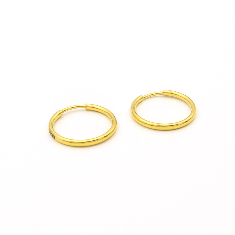 گوشواره طلا 18 عیار زنانه مدل حلقه ای کد SN2211