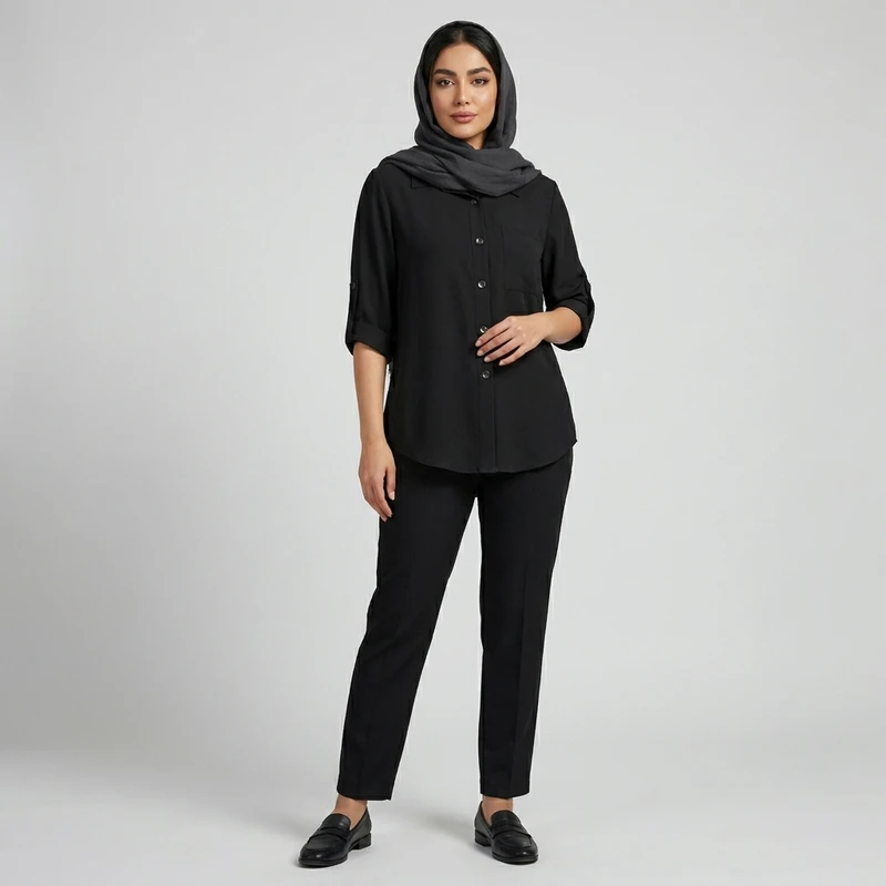 مانتو شومیزی زنانه مدل ابر و بادی