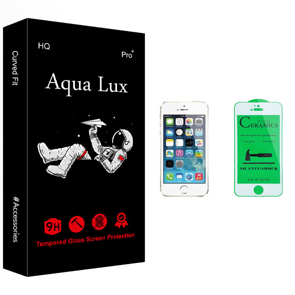 محافظ صفحه نمایش سرامیکی آکوا لاکس مدل +Pro مناسب برای گوشی موبایل اپل iPhone 5s