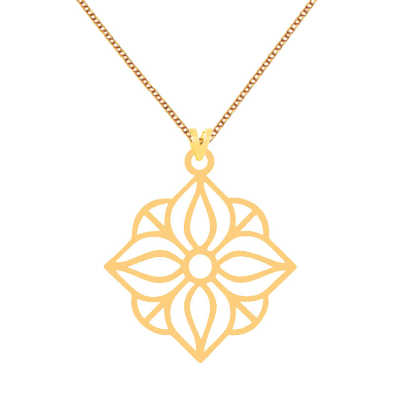 گردنبند طلا 18 عیار زنانه کرابو مدل شکل هندسی Kr72895