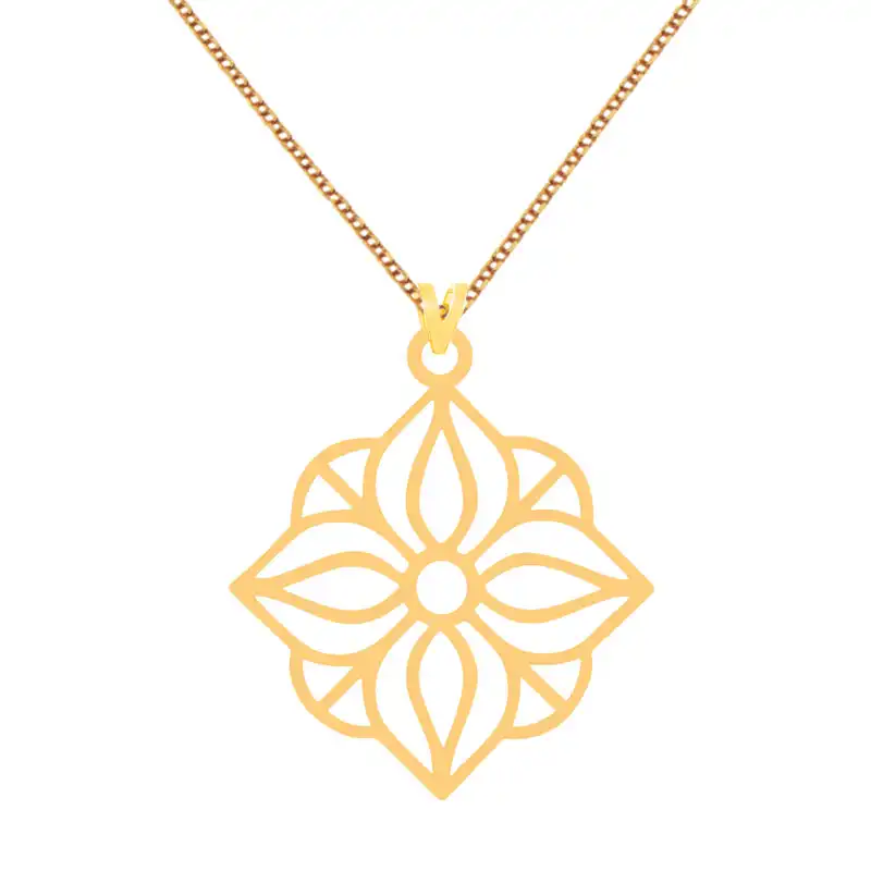 گردنبند طلا 18 عیار زنانه کرابو مدل شکل هندسی Kr72895