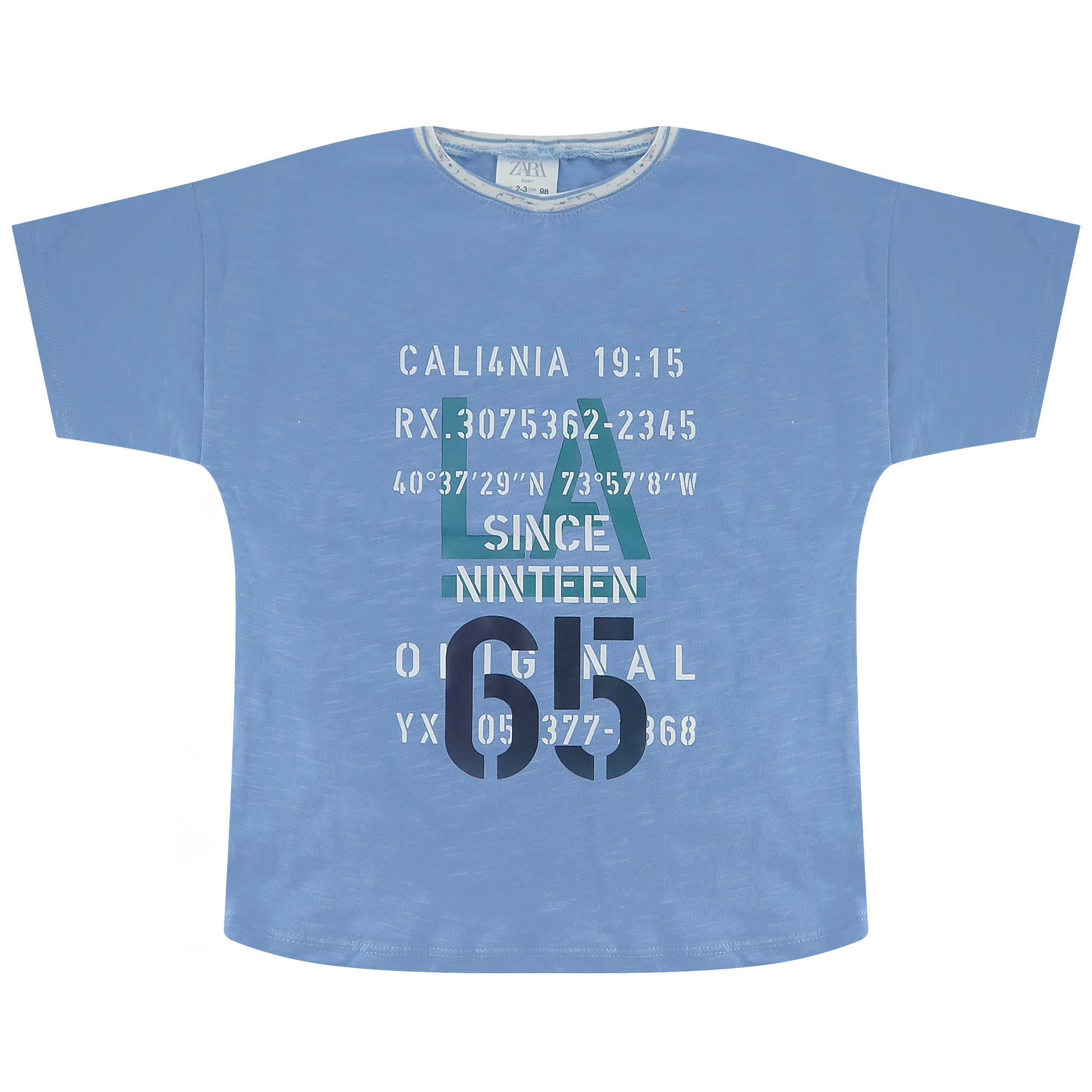 تی شرت آستین کوتاه پسرانه مدل یقه گرد چاپی