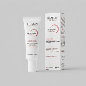 کرم ترمیمکننده و تسکیندهنده پوست صورت و بدن بایواسکین پلاس مدل میموزا مناسب برای پوستهای آسیبدیده ناشی از لیزر، لایهبرداری و بخیه ۳۰ میلیلیتر