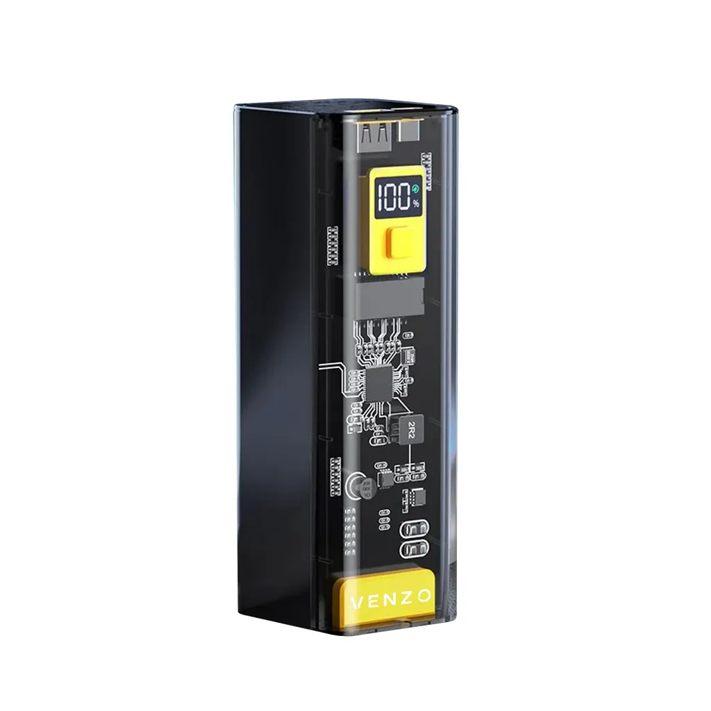 پاوربانک 22.5 وات ونزو مدل CLEARPOWER ظرفیت 20000 میلی‌ آمپر ساعت