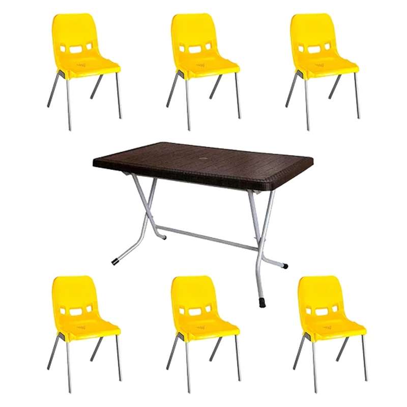 میز و صندلی 6 نفره ناصر پلاستیک کد 521