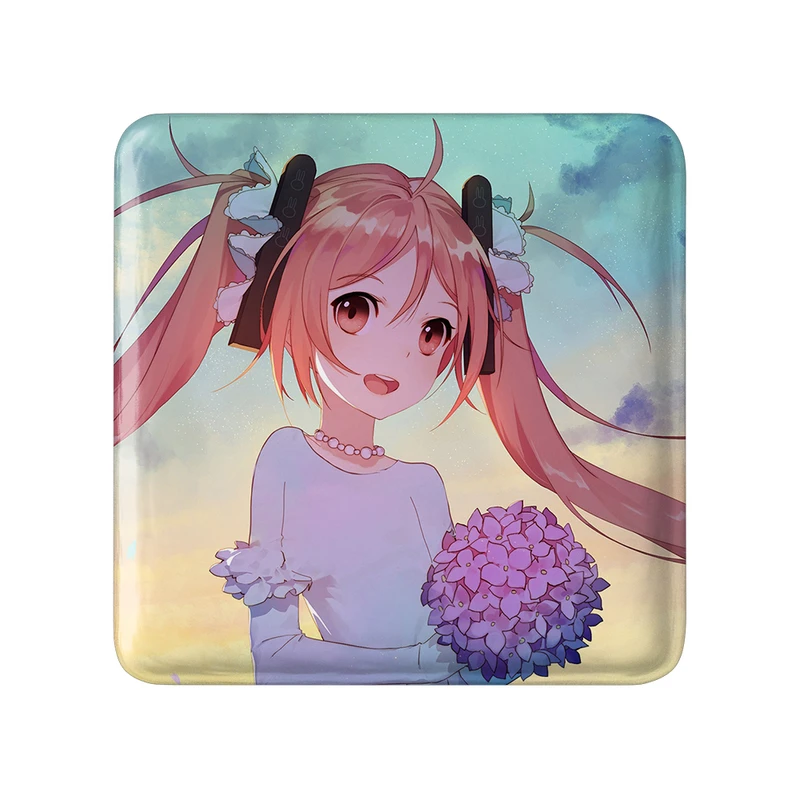 پیکسل خندالو طرح انجو انیمه گلوله سیاه مدل مربعی کد 35861