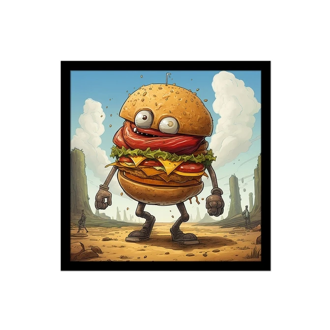 تابلو نوری بکلیت طرح رستوران و فست فود همبرگر مدل B-MID-15993