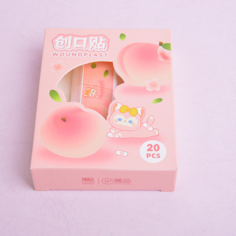 چسب زخم مدل فانتزی طرح گربه و هلو بسته 20 عددی