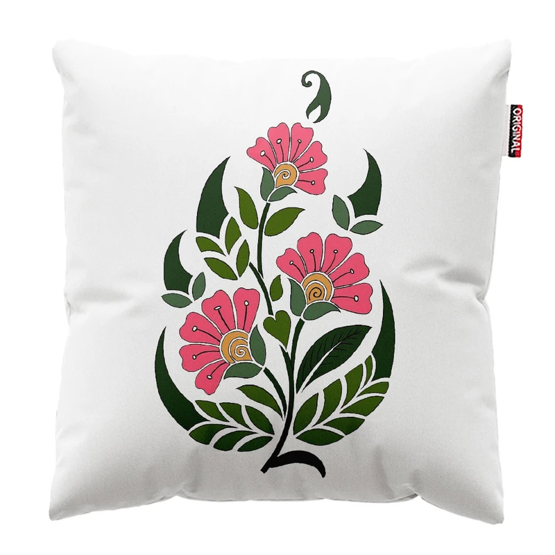  کوسن پاد آفرین طرح گل کد 3436 سایز 30*30 سانتی متر