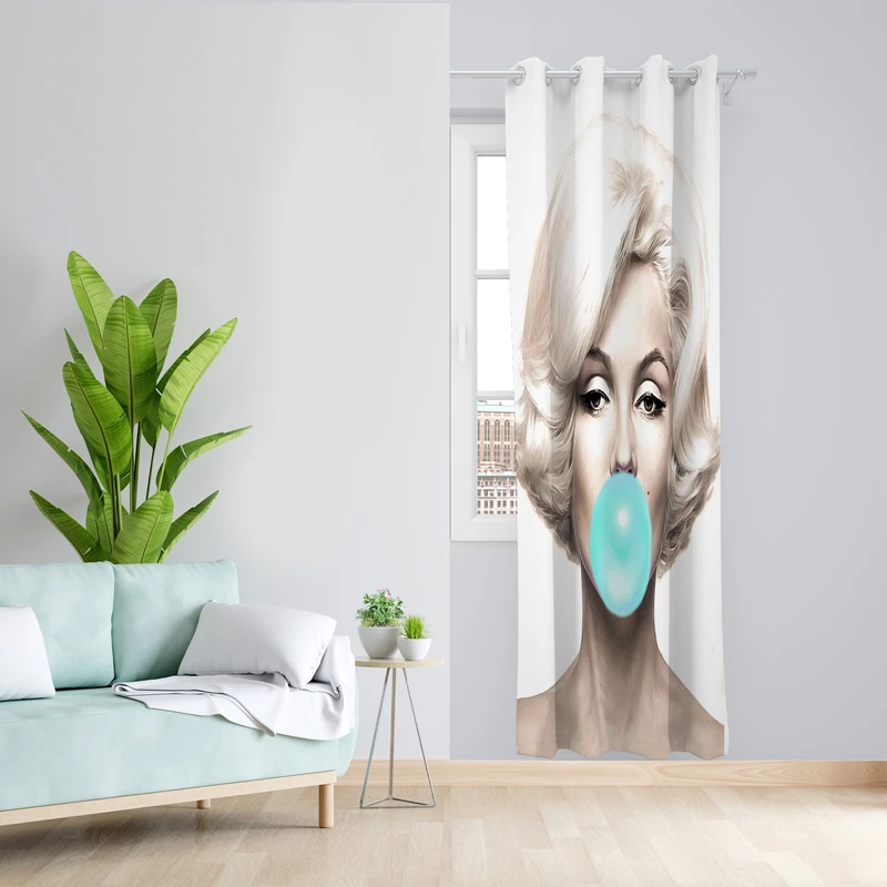 پرده طرح مرلین مدل مخمل پانچی کد 4252 z سایز 140x200 سانتی متر