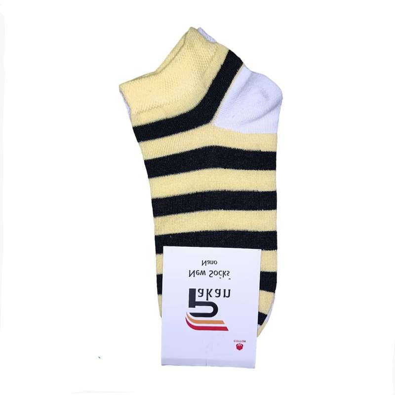 جوراب ساق کوتاه زنانه پاکان مدل زنبوری تابه تا