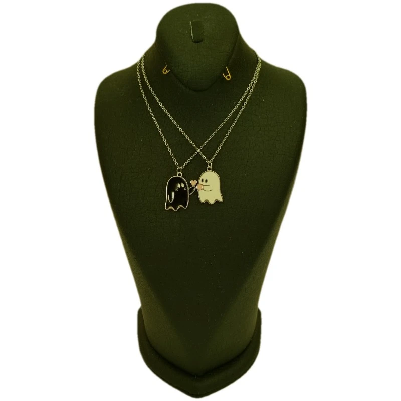 گردنبند دخترانه مدل‌ قلب و روح مجموعه دو عددی