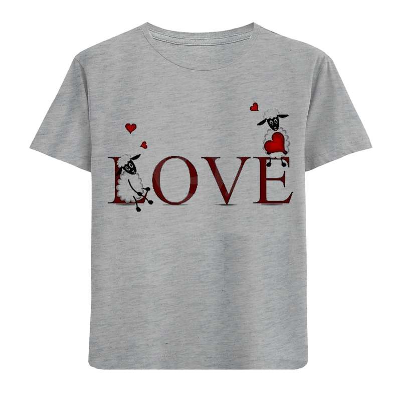 تی شرت آستین کوتاه بچگانه مدل F619 LOVE