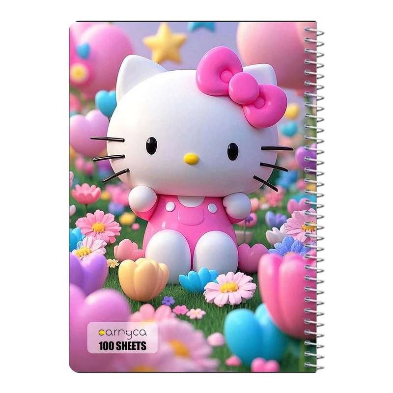 دفتر مشق 100 برگ سیمی کارنیکا طرح هلو کیتی hello kitty کد 83662